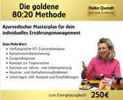 Ayurveda Ernährung Coaching - Die goldene 80:20 Methode