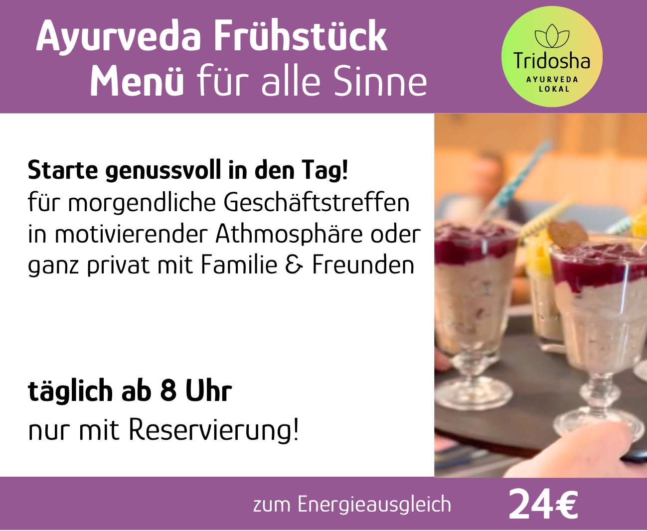 Ayurveda FrühstückMenü