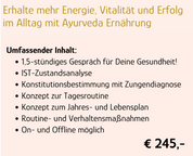 Ernährung Coaching Ayurveda