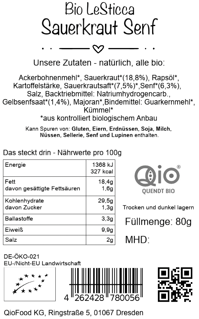 LeSticca - Sauerkraut Senf 80g