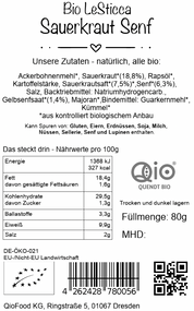 No.1 Sticca - Sauerkraut Senf