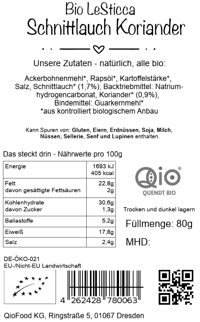 LeSticca - Schnittlauch Koriander 80g