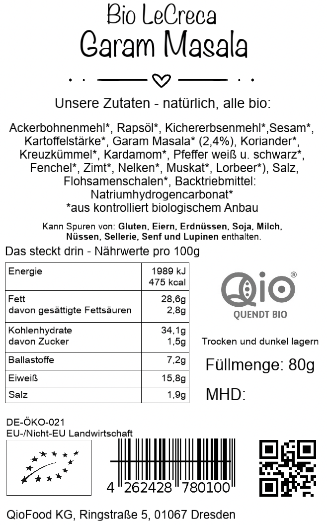 LeCreca - Garam Masala 80g