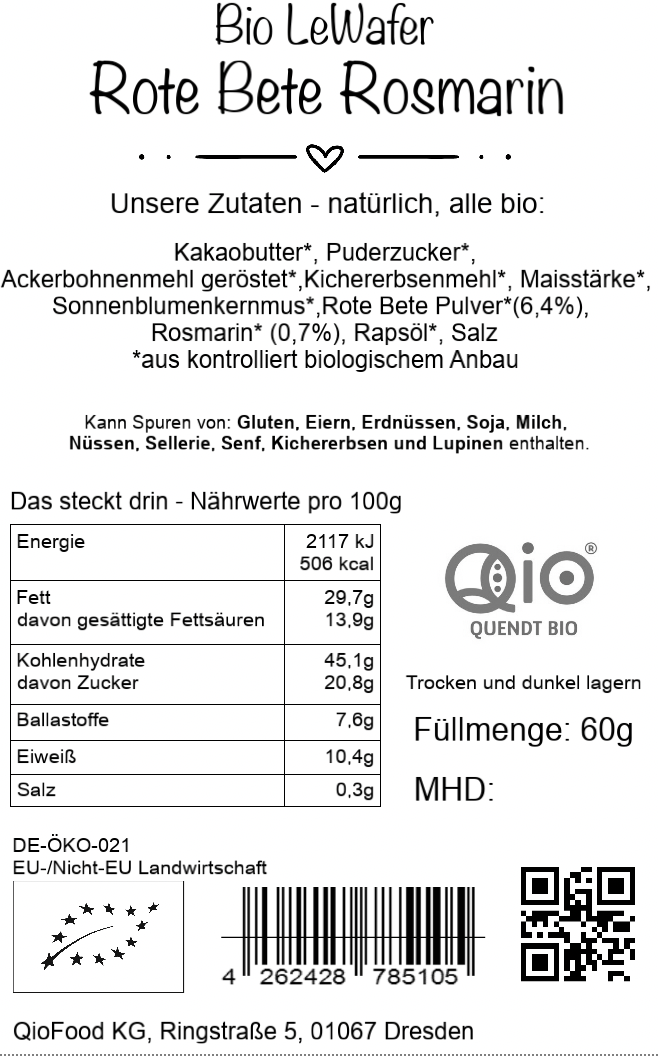 LeWafer - Rote Bete Rosmarin 60g