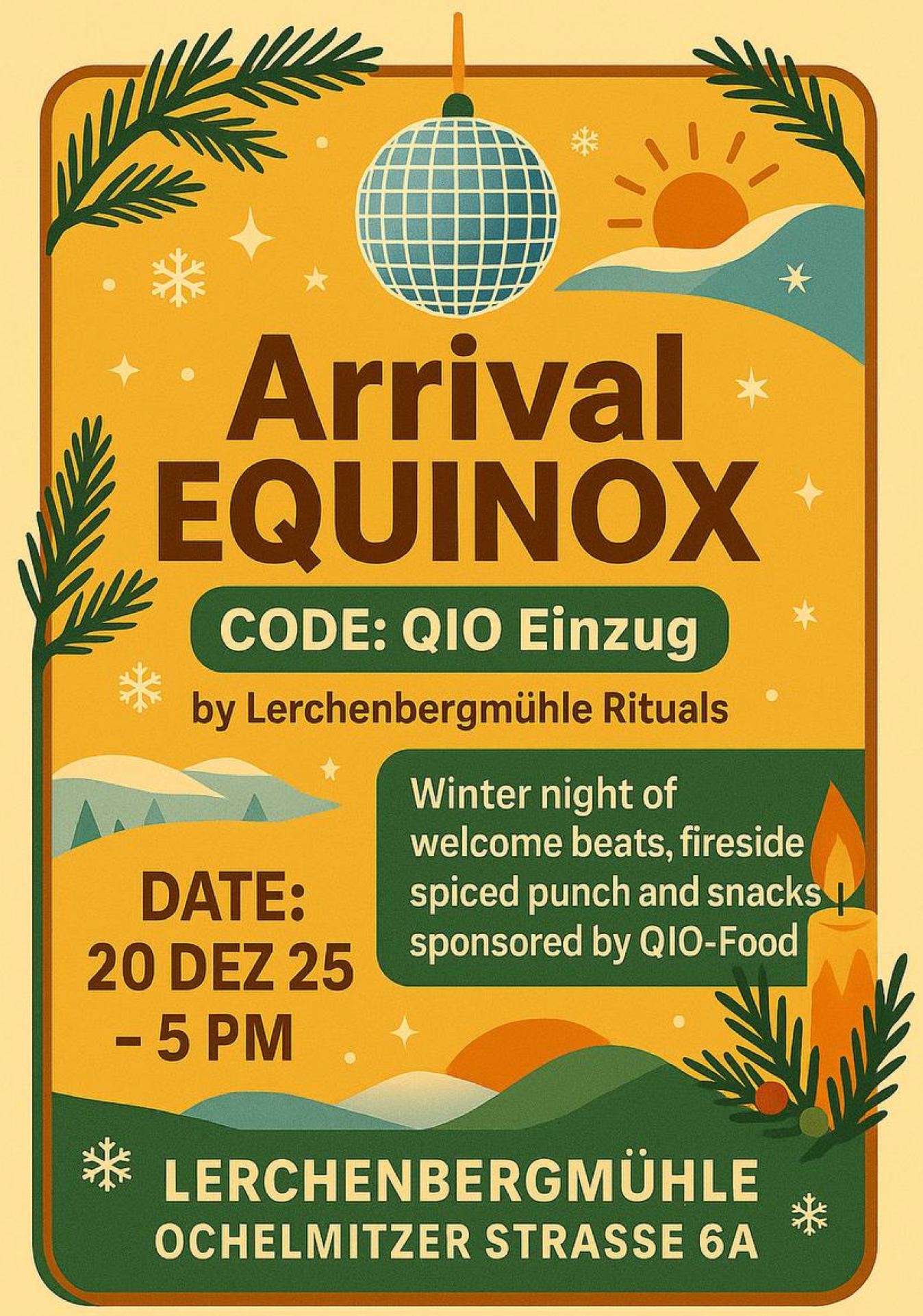 ARRIVAL EQUINOX: Qio-Ankunft auf dem Lerchenberg-Gelände