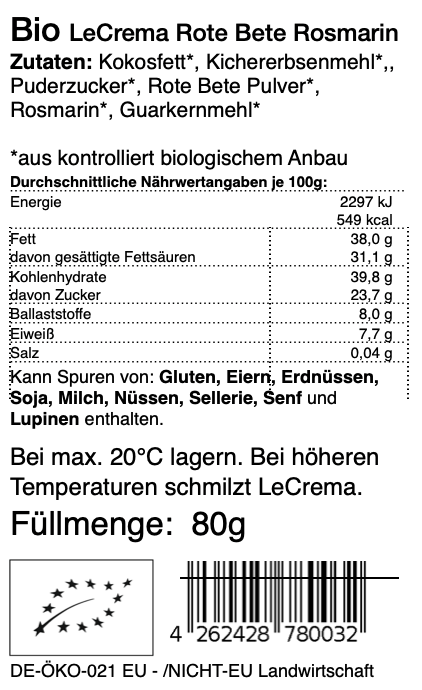 LeCrema Rote Bete Rosmarin 80g