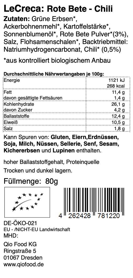 LeCreca - Rote Bete Chilli 80g