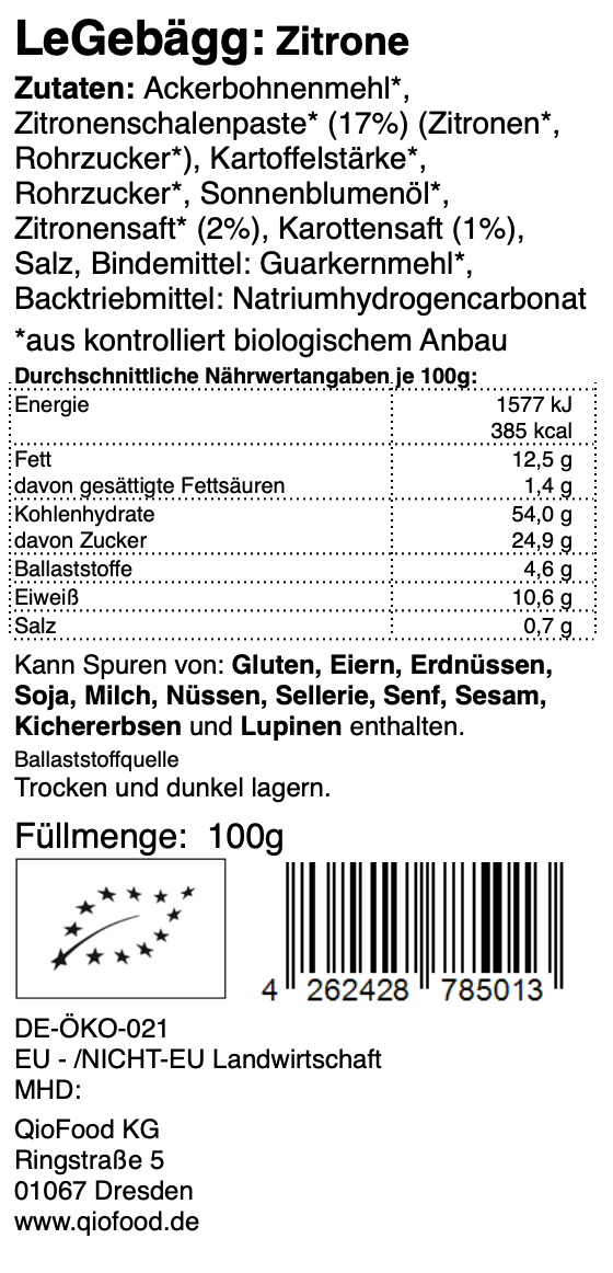 LeGebägg - Zitrone 100g